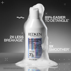 Redken creamy shampoo texture on palm showing rich consistency
