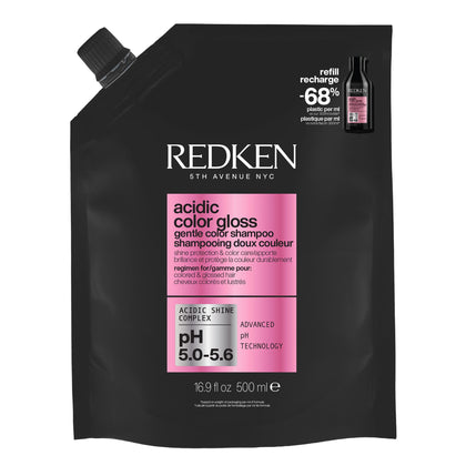 Redken bottle front view showing label and color protection benefits