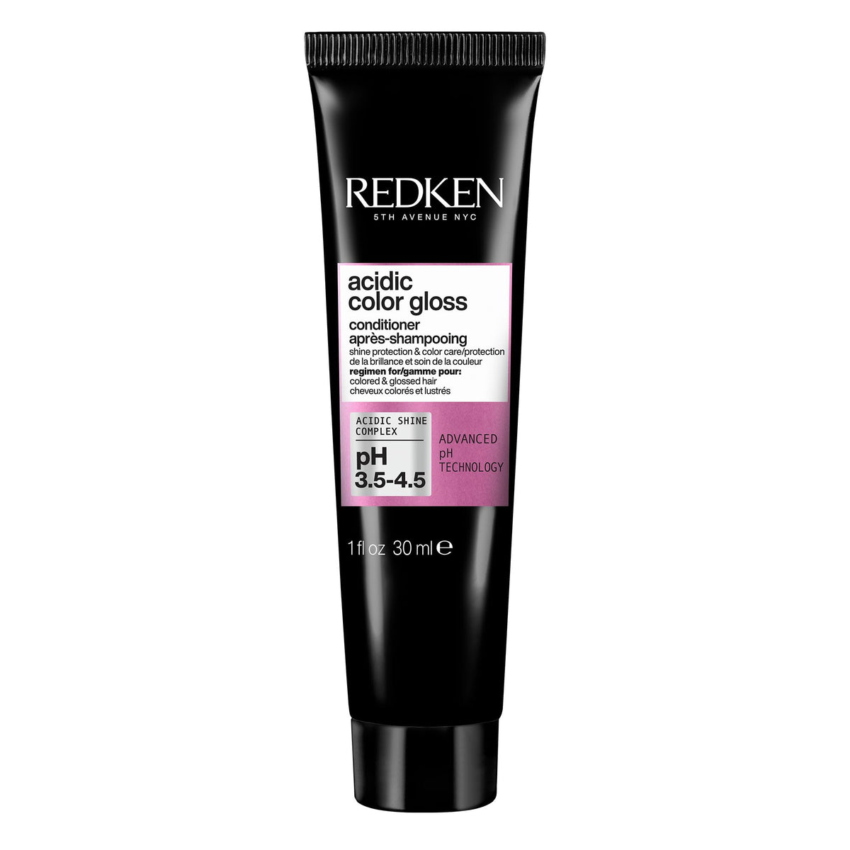 Redken bottle front view showing product and immediate shine benefits