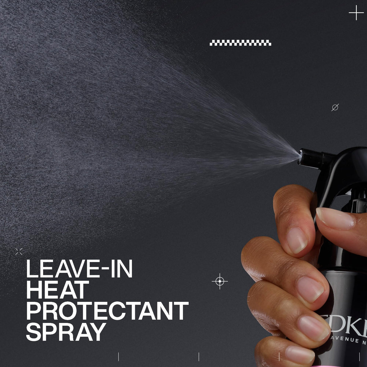 Redken styling in use with blowdry illustrating heat protection benefits