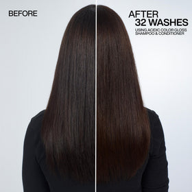 Redken Acidic Color Gloss lineup with shampoo and treatment for system results