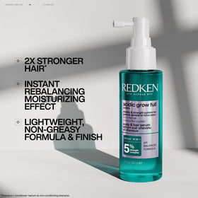 Redken bottle label detail highlighting product name and ingredient focus for clarity