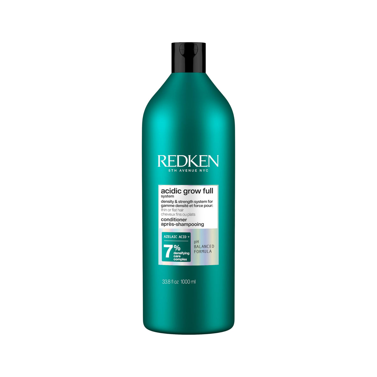 Redken bottle front packaging showing product benefit and branding