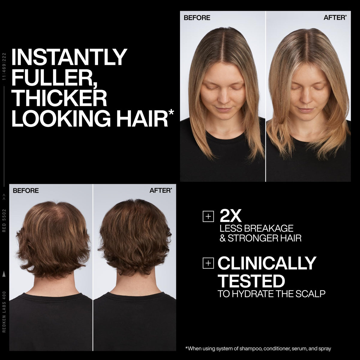 Redken shampoo foam texture close-up illustrating lightweight lather benefit