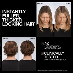 Redken serum texture drop showing lightweight, non-greasy finish