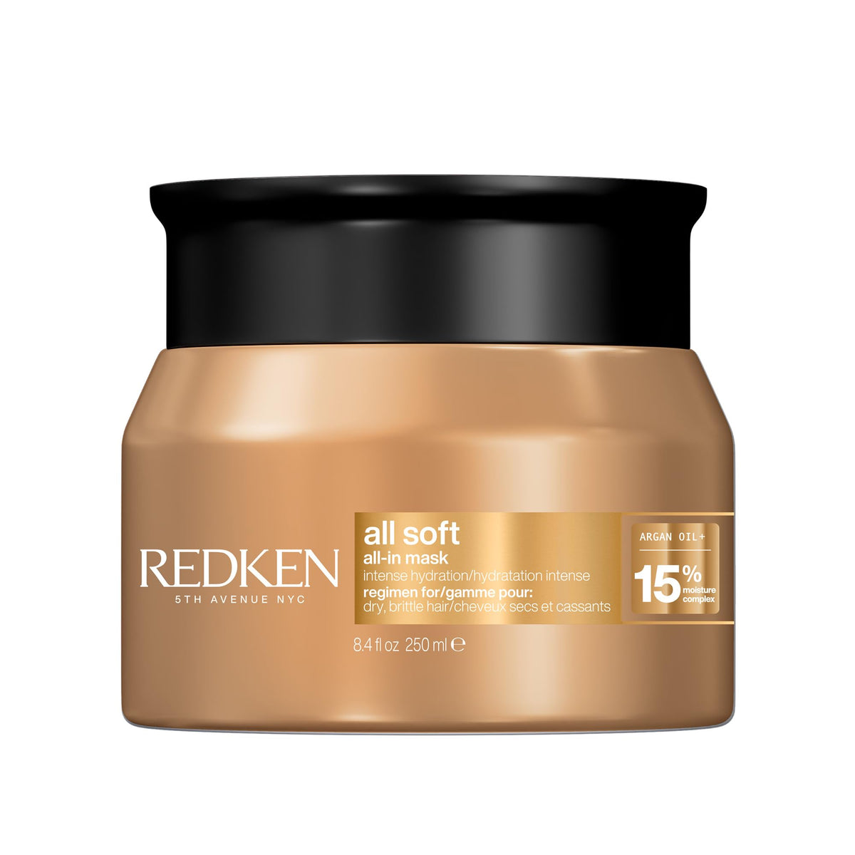 Redken front jar showing product and benefits