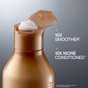 Redken bottle pump and cap detail demonstrating easy dispensing and control