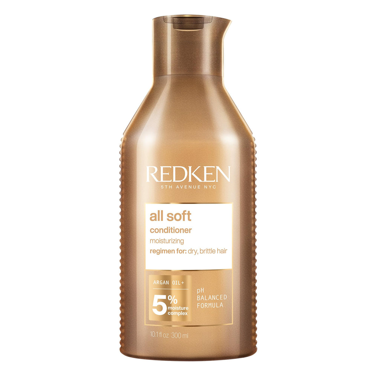Redken All Soft front packaging showing bottle and product identity for nourishment