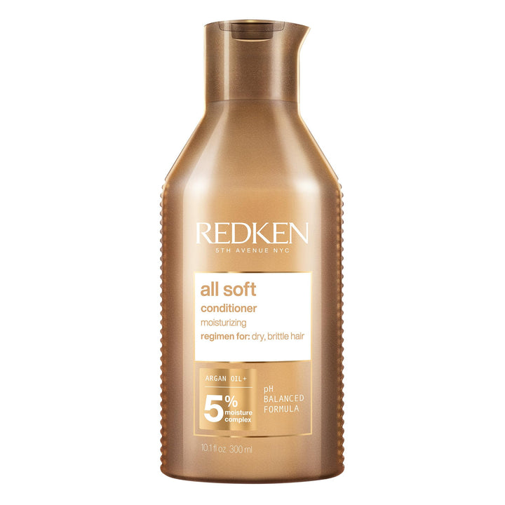 Redken All Soft front packaging showing bottle and product identity for nourishment