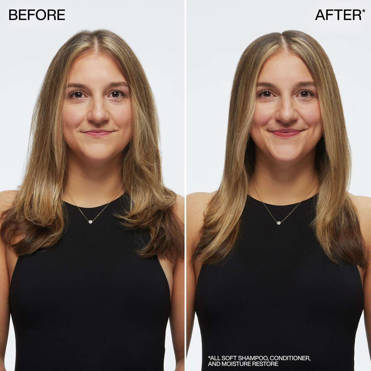 Redken All Soft shampoo styled in bathroom setting showing salon-quality routine