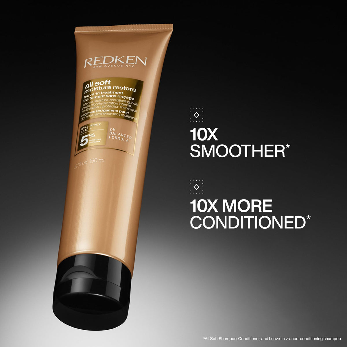 Redken spray nozzle close-up illustrating easy, even application benefit