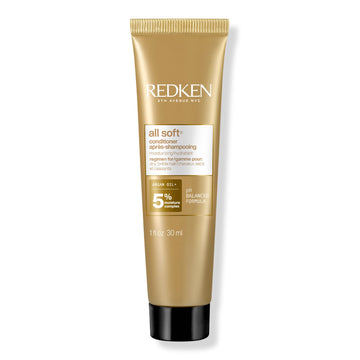 Redken travel bottle front view showing brand and travel convenience
