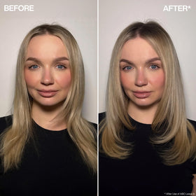 Redken application on hair illustrating even distribution and immediate smoothing benefit
