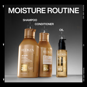 Redken Argan-6 before and after ends restoring softness and shine