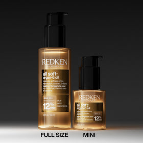 Redken before and after hair ends showing reduced frizz and improved softness
