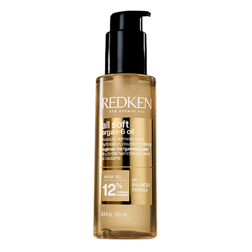 Redken Argan-6 front bottle showing product for deep hydration