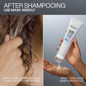 Redken before and after split ends improvement and smoother finish