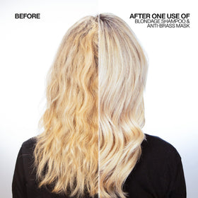 Redken Blondage creamy purple lather texture demonstrating pigment