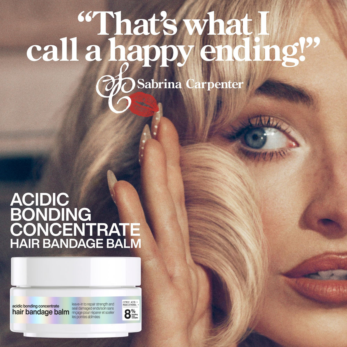 Redken bottle label view showing key ingredients and clear usage benefits
