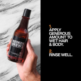 Redken Brews foam lather closeup demonstrating gentle cleansing and hydration benefit