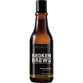 Redken Brews front bottle view showing clean packaging and clear benefit