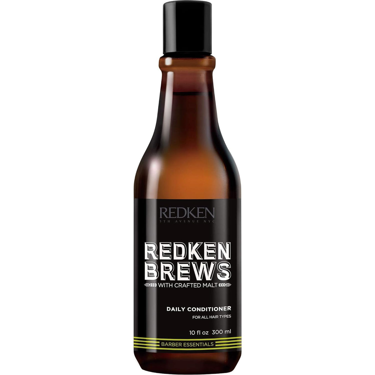 Redken Brews front packaging showing 10 fl oz bottle and label benefits