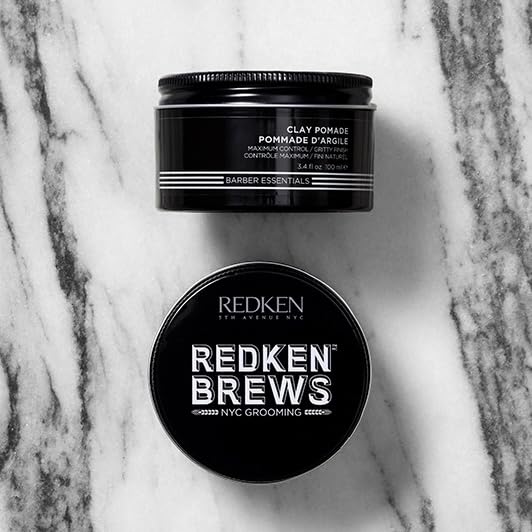 redken brews matte finish detail showing low-shine result for natural-looking styles