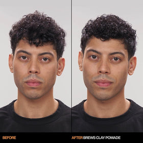 redken brews open jar contents showing clay consistency for effortless styling control
