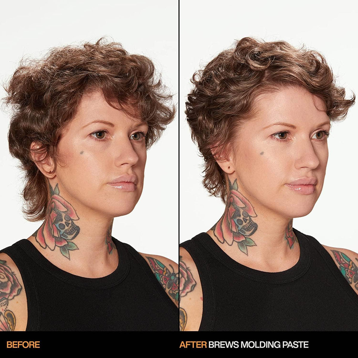 Redken Brews texture close-up highlighting moldable matte paste benefit