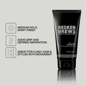 redken brews product in hand demonstrating size and simple application benefit