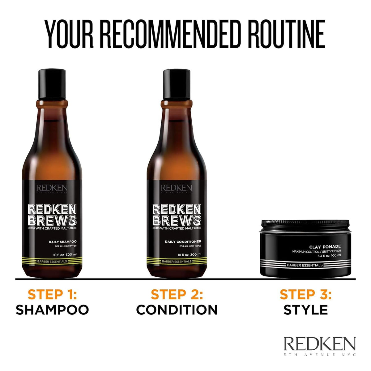 Redken Brews in-shower use demonstrating effective cleansing and fresh feeling benefit