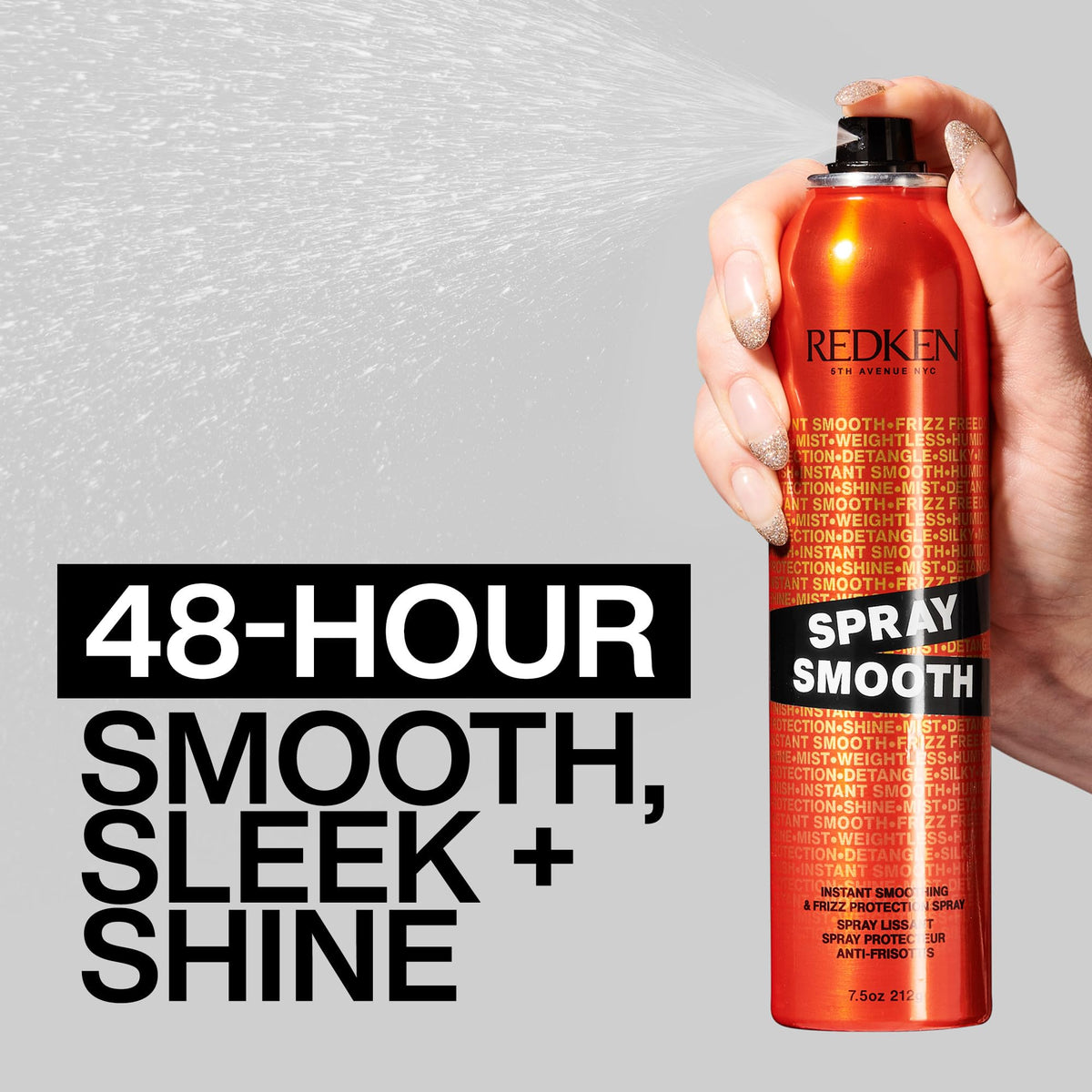 Redken Brews next to a hand for size comparison and travel-friendly convenience