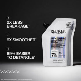 Redken close-up of thick shampoo texture showing concentrated coverage benefit