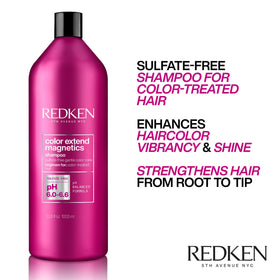 Redken shampoo texture on hand illustrating gentle, sulfate-free cleansing