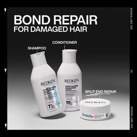 Redken balm inside travel pouch showing portability and on-the-go repair benefit