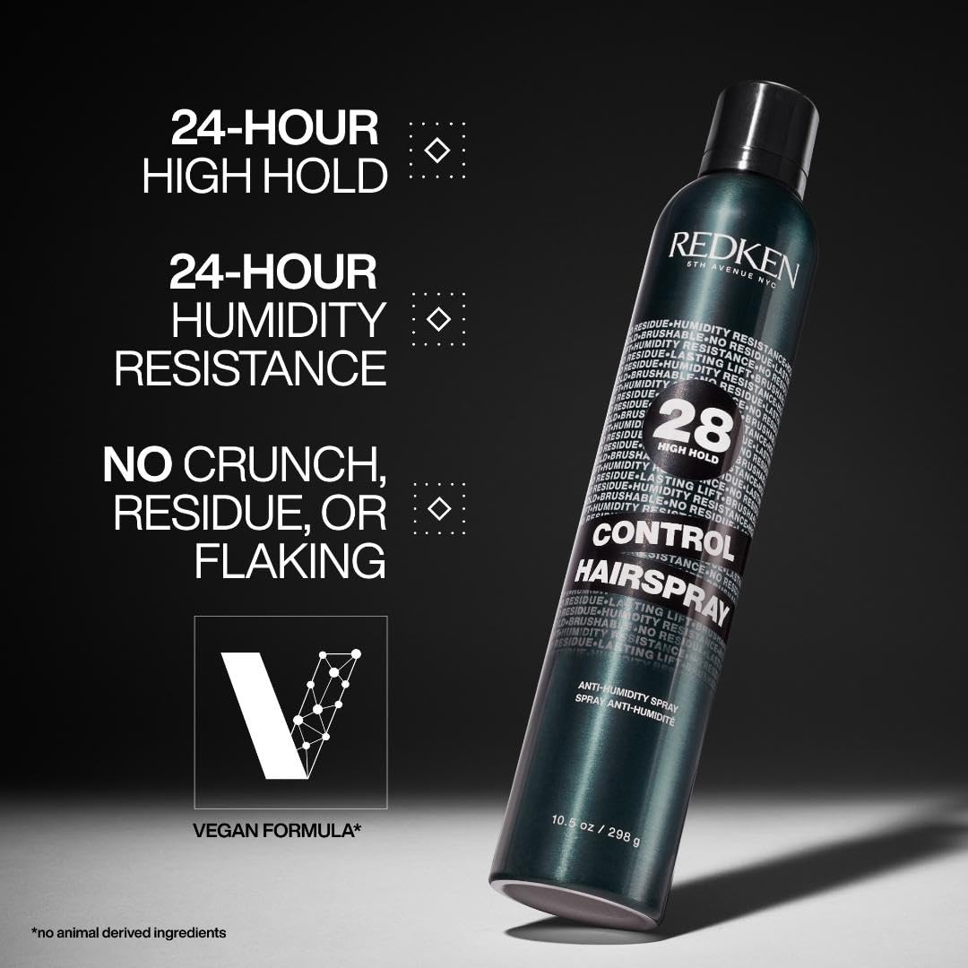 Redken Control Hairspray 28 nozzle close-up demonstrating precise application control