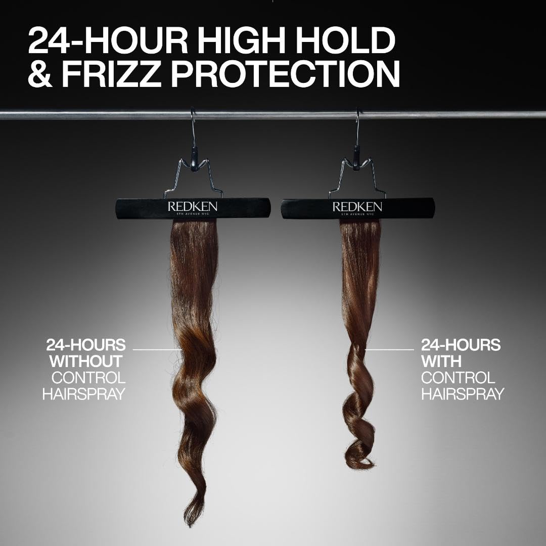 Redken can in hand to illustrate compact 2 fl oz travel‑friendly size
