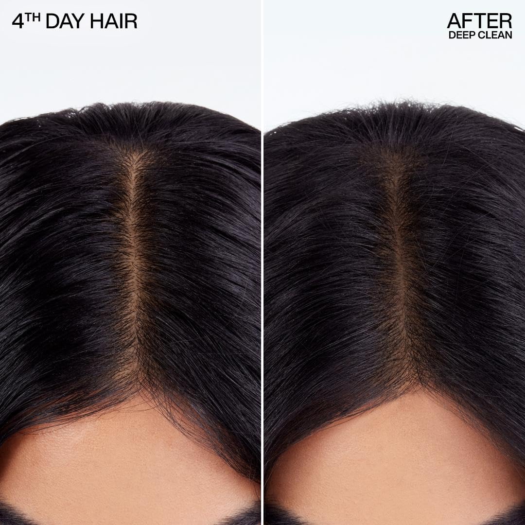 Redken deep clean spray action demonstrating mist for roots and benefit: instant refresh