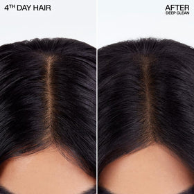 Redken deep clean spray action demonstrating mist for roots and benefit: instant refresh