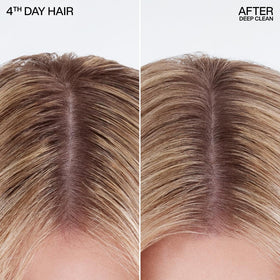 Redken deep clean texture close-up of rice and potato starch particles for efficient oil uptake