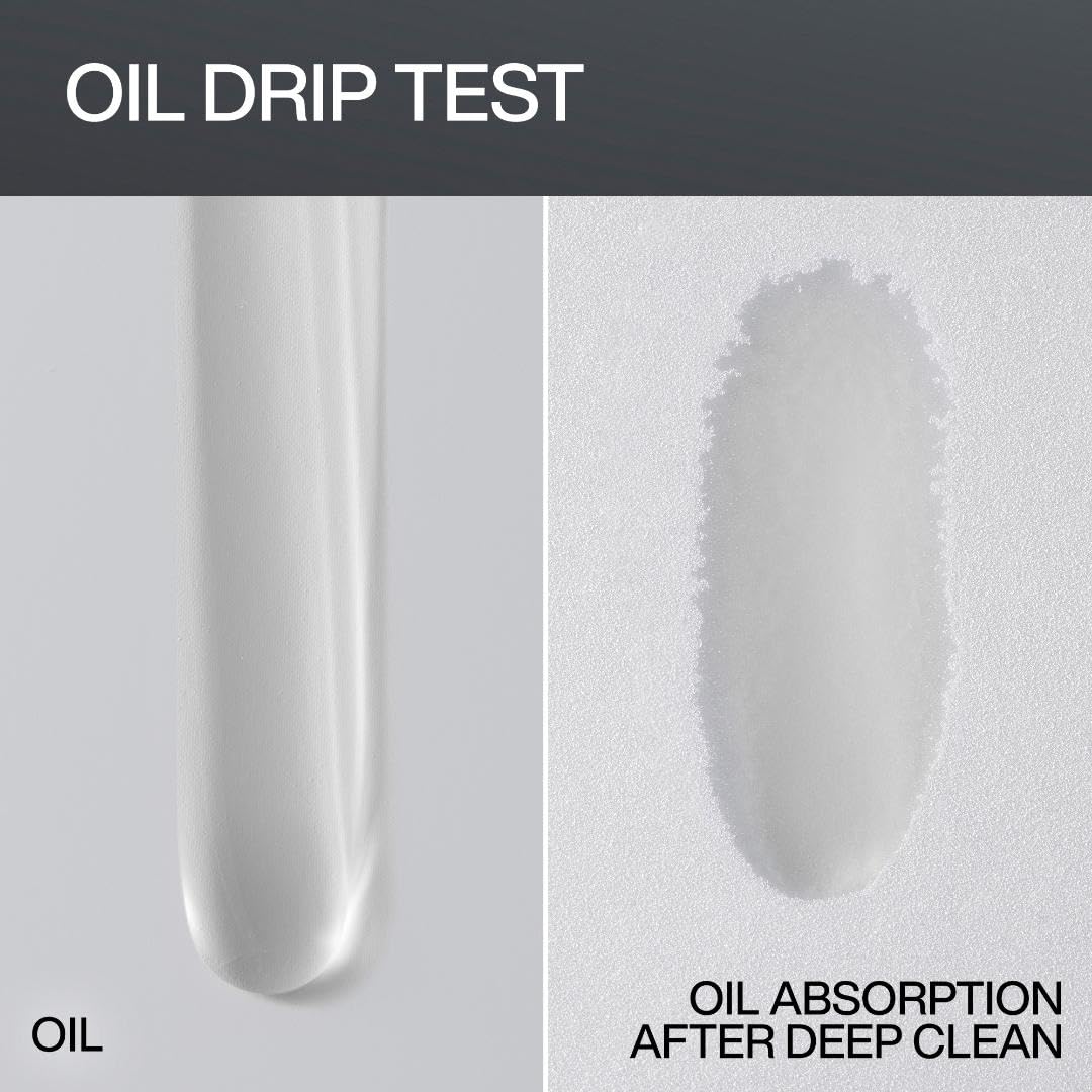 Redken deep clean scalp application detail showing targeted spray and benefit: controls greasy roots