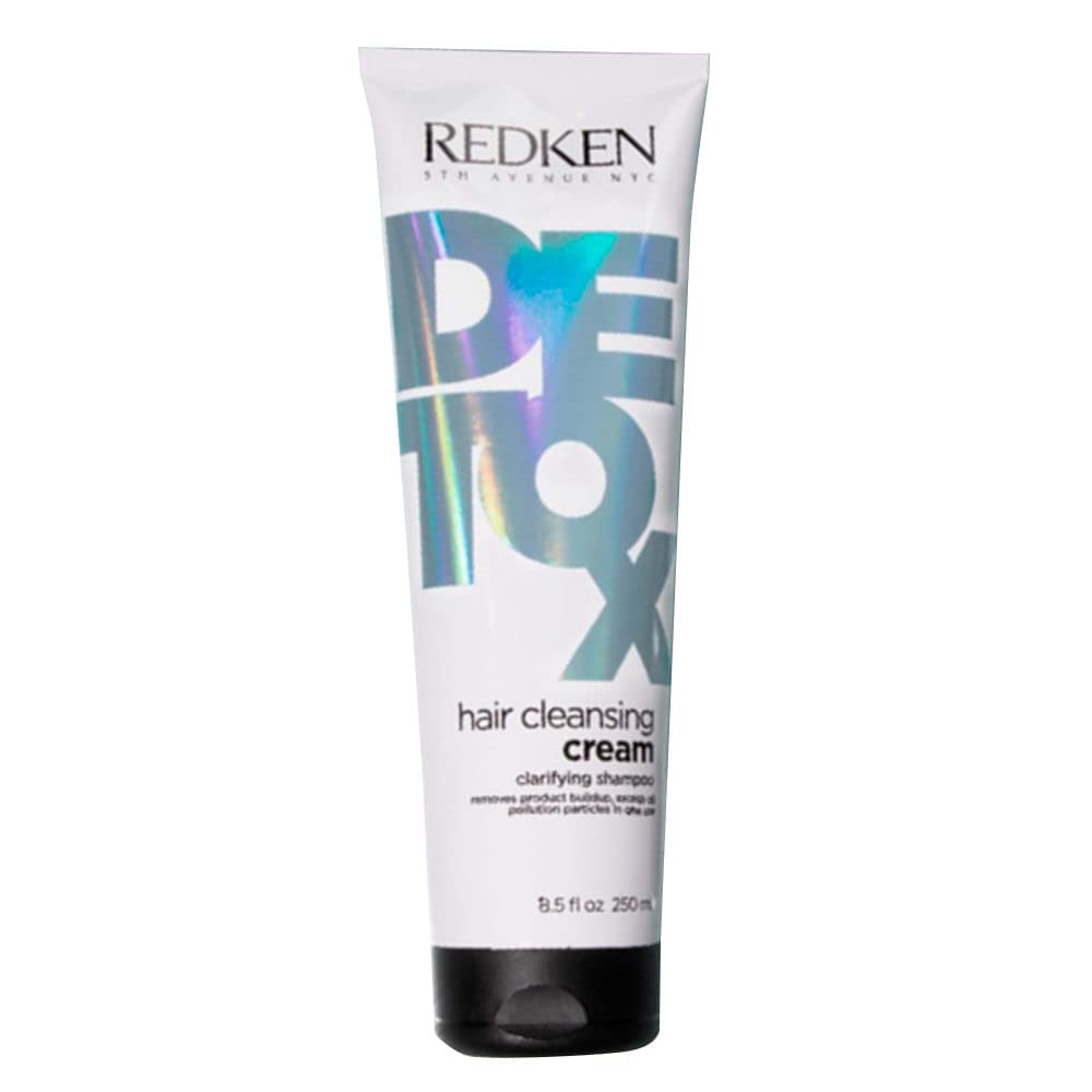 Redken detox front packaging showing bottle and clean-hair benefit