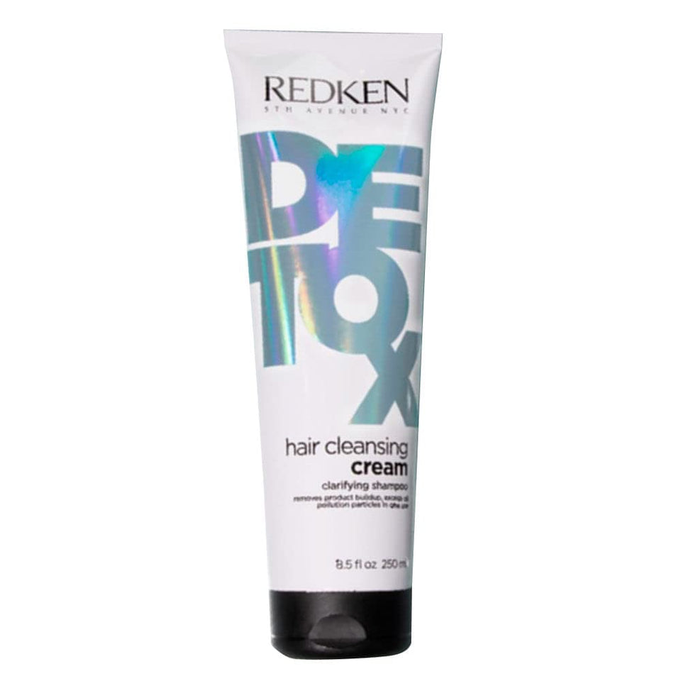 Redken detox front packaging showing bottle and clean-hair benefit