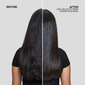 Redken Extreme Conditioner back label with ingredients and directions for strength benefits