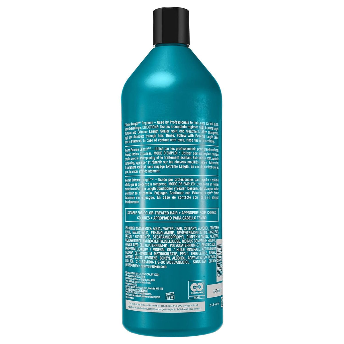 Redken Extreme Length pump dispenser top demonstrating easy salon-style use