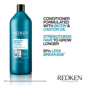 Redken Extreme Length conditioner texture close-up showing smooth nourishing consistency