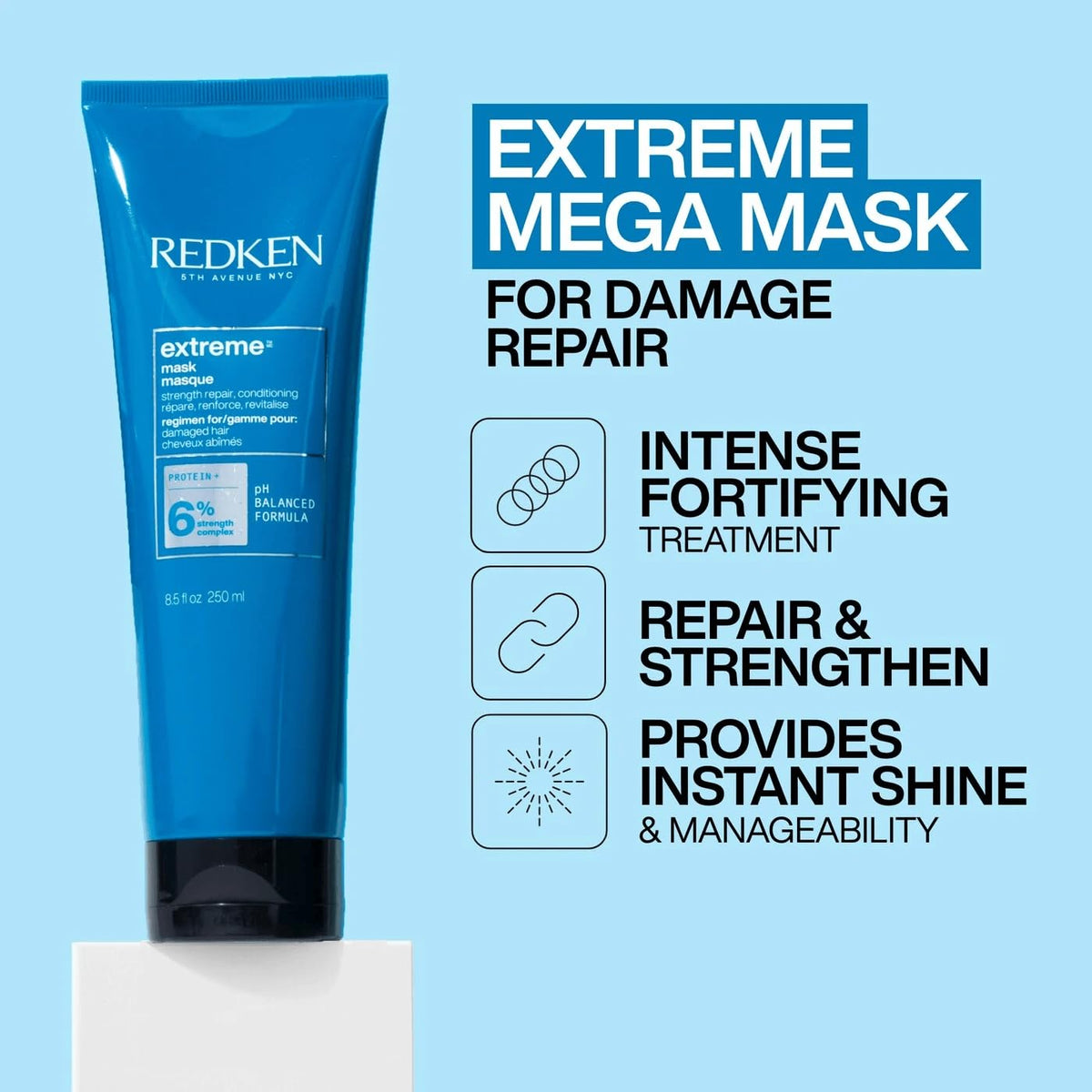 Redken jar open showing creamy texture for intense conditioning benefit