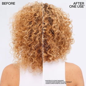 Redken fine hair before and after showing visible volume and strengthened strands