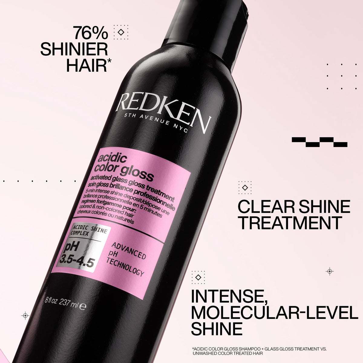 Redken close-up of pump and glossy texture, highlighting easy application