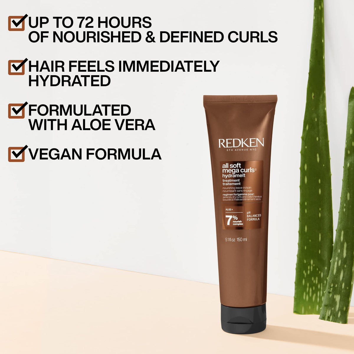 Redken Hydramelt pump dispensing creamy texture demonstrating easy application benefit